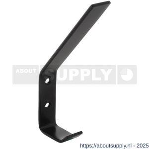 Intersteel Living 6950 kapstokhaak gebogen 140x80 mm zwart - S26009210 - afbeelding 1
