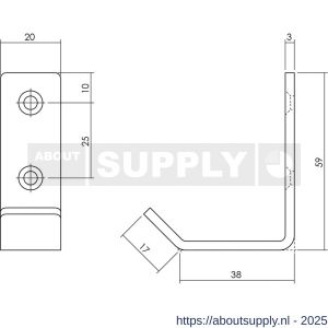 Intersteel Living 6950 jashaak gebogen zwart - S26009211 - afbeelding 2