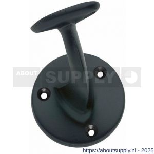 Intersteel Living 7245 leuninghouder opschroevend hol zadel mat zwart - S26003967 - afbeelding 1