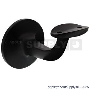 Intersteel Living 7245 leuninghouder centraal hol zadel blind zwart - S26003960 - afbeelding 1