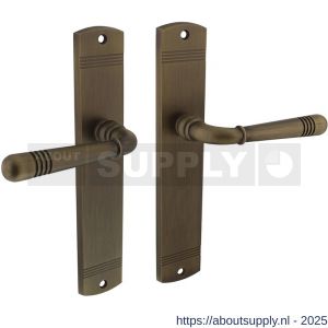 Intersteel 1705 deurkruk Helena op schild afgerond 235x45 mm blind gebruineerd - S26008343 - afbeelding 1