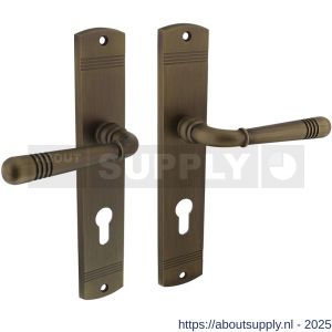 Intersteel 1705 deurkruk Helena op schild afgerond 235x45 mm profielcilindergat 72 mm gebruineerd - S26008345 - afbeelding 1