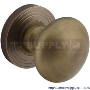 Intersteel 2126 knoprozet verdekt met rillen diameter 55x10 mm en nokken gebruineerd - S26008353 - afbeelding 1