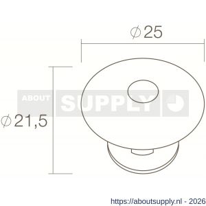Intersteel Living 8479 meubelknop rond-zon diameter 25 mm gebruineerd - S26004147 - afbeelding 2