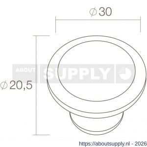 Intersteel 8480 meubelknop rond-kabel diameter 30 mm antiek - S26004159 - afbeelding 2