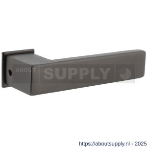 Intersteel 0922 deurkruk gatdeel Amsterdam met rozet zelfklevend 30x30x3 mm antraciet grijs - S26010351 - afbeelding 1