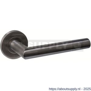 Intersteel 1021 deurkruk gatdeel rechts Q 01 op rozet verdekt diameter 52x6 mm PVD antraciet - S26011277 - afbeelding 1