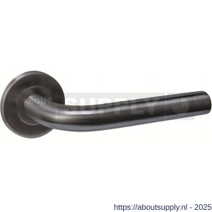 Intersteel 1022 deurkruk gatdeel rechts Q 02 op rozet verdekt diameter 52x6 mm PVD antraciet - S26011232 - afbeelding 1