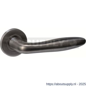 Intersteel 1023 deurkruk gatdeel rechts Q 03 op rozet verdekt diameter 52x6 mm PVD antraciet - S26011234 - afbeelding 1