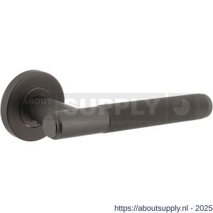 Intersteel 1269 deurkruk gatdeel rechts Rombo op rozet verdekt diameter 53x8 mm met nokken antraciet grijs - S26010353 - afbeelding 1