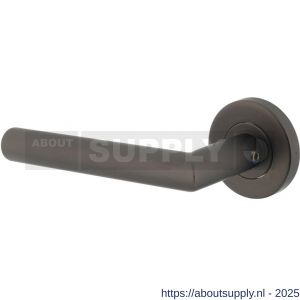 Intersteel 1272 deurkruk gatdeel links Jura op rozet verdekt diameter 53x8 mm met nokken antraciet grijs - S26010360 - afbeelding 1