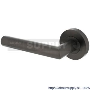 Intersteel 1693 deurkruk gatdeel links Bastian op rozet verdekt diameter 52x10 mm met nokken antraciet grijs - S26010371 - afbeelding 1