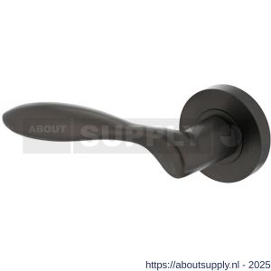 Intersteel 1695 deurkruk gatdeel links George op rozet verdekt diameter 52x10 mm met nokken antraciet grijs - S26010376 - afbeelding 1