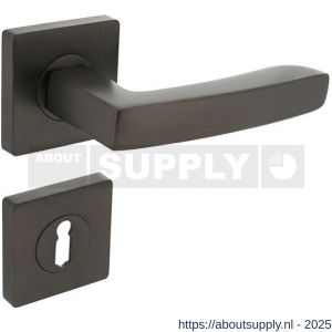 Intersteel 1712 deurkruk Minos op rozet verdekt 55x55x10 mm met nokken en sleutelrozetten antraciet grijs - S26010382 - afbeelding 1