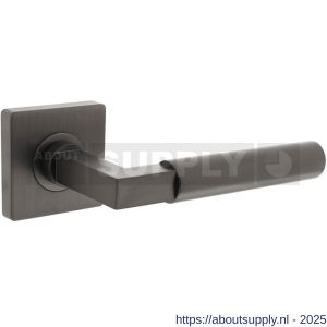 Intersteel 1741 deurkruk gatdeel rechts Baustil op rozet verdekt 55x55x10 mm met nokken antraciet grijs - S26010391 - afbeelding 1