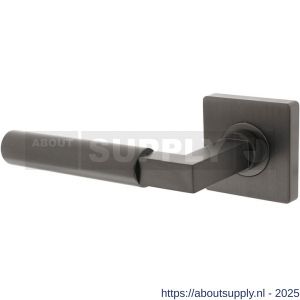 Intersteel 1741 deurkruk gatdeel links Baustil op rozet verdekt 55x55x10 mm met nokken antraciet grijs - S26010392 - afbeelding 1