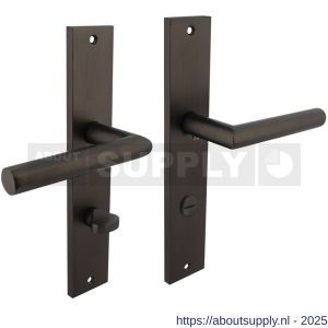 Intersteel 1743 deurkruk Bastian op schild rechthoekig 245x45 mm WC 78/8 mm antraciet grijs - S26010423 - afbeelding 1