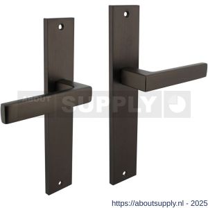 Intersteel Living 1744 deurkruk Hera op schild rechthoekig 245x45 mm blind antraciet grijs - S26010424 - afbeelding 1