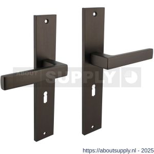 Intersteel Living 1744 deurkruk Hera op schild rechthoekig 245x45 mm sleutelgat 56 mm antraciet grijs - S26010426 - afbeelding 1
