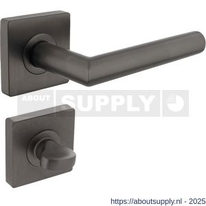 Intersteel 1747 deurkruk Bastian op rozet verdekt 55x55x10 mm met nokken en WC-sluiting met stift 7x7 mm antraciet grijs - S26010810 - afbeelding 1