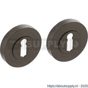 Intersteel Living 3476 sleutelrozetten verdekt diameter 52x10 mm met nokken antraciet grijs - S26011013 - afbeelding 1