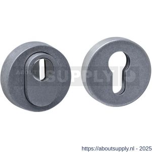 Intersteel 3755 SKG3 veiligheidsrozetten rond verdekt diameter 52x12 mm profielcilindergat met kerntrekbeveiliging RVS getrommeld - S26010859 - afbeelding 1
