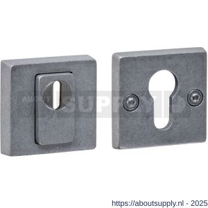 Intersteel 3755 SKG3 veiligheidsrozetten vierkant 54x54x12 mm profielcilindergat met kerntrekbeveiliging RVS getrommeld - S26010858 - afbeelding 1