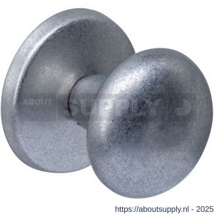 Intersteel 3930 voordeurknop Paddenstoel diameter 58 mm op achterplaat diameter 66 mm éénzijdige montage RVS getrommeld - S26010853 - afbeelding 1