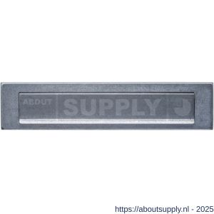 Intersteel 4000 briefplaat rechthoekig 340x75 mm met klep-regenrand RVS getrommeld - S26010844 - afbeelding 1