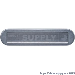 Intersteel 4000 briefplaat ovaal 340x80 mm met klep-regenrand RVS getrommeld - S26010843 - afbeelding 1