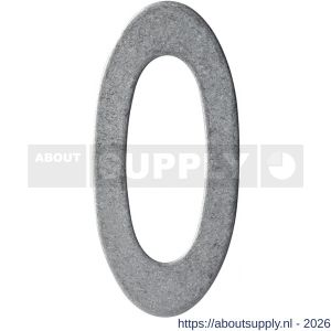 Intersteel 4020 huisnummer 0 150 mm RVS getrommeld - S26010840 - afbeelding 1