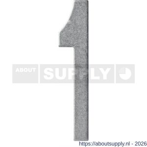 Intersteel 4020 huisnummer 1 150 mm RVS getrommeld - S26010839 - afbeelding 1