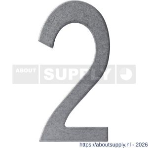 Intersteel 4020 huisnummer 2 150 mm RVS getrommeld - S26010838 - afbeelding 1