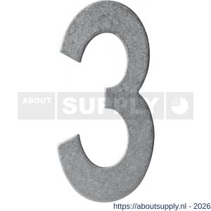 Intersteel 4020 huisnummer 3 150 mm RVS getrommeld - S26010837 - afbeelding 1