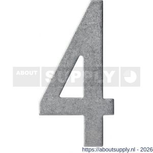 Intersteel 4020 huisnummer 4 150 mm RVS getrommeld - S26010836 - afbeelding 1
