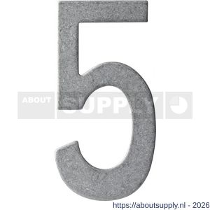 Intersteel 4020 huisnummer 5 150 mm RVS getrommeld - S26010835 - afbeelding 1