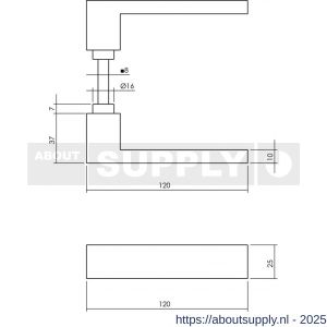 Intersteel 0571 deurkruk Amsterdam RVS - S26007036 - afbeelding 2