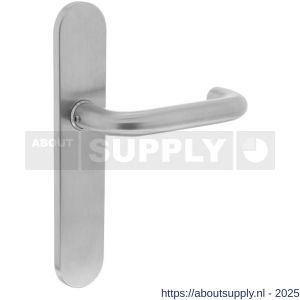 Intersteel 0576 deurkruk gatdeel rechts Rond op schild verdekt ovaal 220x42 mm blind RVS - S26001432 - afbeelding 1