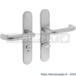 Intersteel Essentials 0576 deurkruk Rond op schild verdekt ovaal 220x42 mm WC 63/8 mm RVS - S26001942 - afbeelding 1