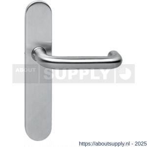 Intersteel 0576 deurkruk Rond op schild verdekt ovaal 220x42 mm WC 72/8 mm RVS - S26001943 - afbeelding 1