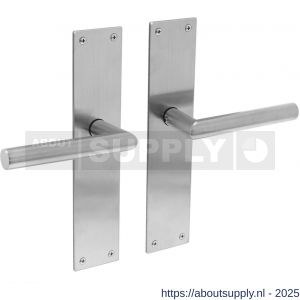 Intersteel Essentials 0583 deurkruk Jura met schild rechthoekig 250x55x2 mm blind RVS - S26008401 - afbeelding 1