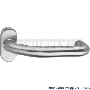 Intersteel Living 0602 deurkruk Verkropt op rozet verdekt ovaal 65x30x10 mm RVS - S26000484 - afbeelding 1