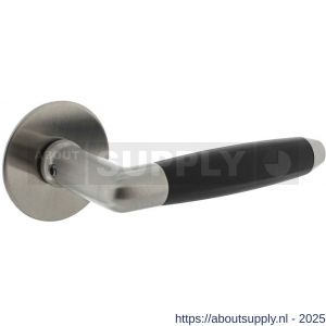Intersteel 0631 deurkruk gatdeel Combinatie met rozet zelfklevend diameter 55x2 mm RVS-zwart - S26010449 - afbeelding 1