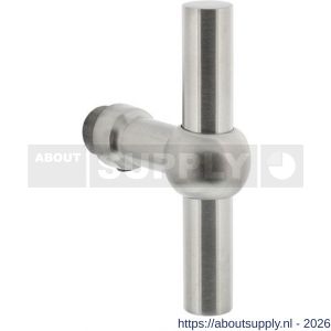 Intersteel 0633 deurkruk gatdeel T-model bol RVS - S26001485 - afbeelding 1