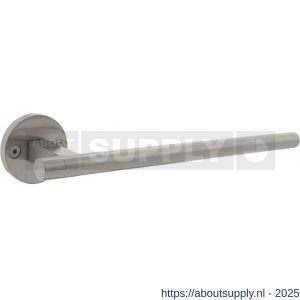 Intersteel 0719 deurkruk gatdeel rechts Shiraat by Grand en Johnson op rozet met schroefgaten diameter 55x8 mm RVS - S26011292 - afbeelding 1