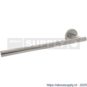 Intersteel 0719 deurkruk gatdeel links Shiraat by Grand en Johnson op rozet met schroefgaten diameter 55x8 mm RVS - S26011294 - afbeelding 1