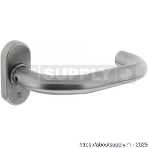 Intersteel 0767 deurkruk gatdeel Verkropt brandvertragend 9 mm op rozet verdekt ovaal 65x30x10 mm RVS - S26000957 - afbeelding 1