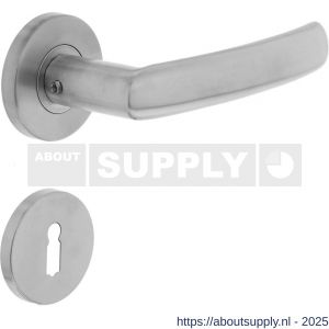 Intersteel 0906 deurkruk Blok op rozet verdekt diameter 55x8 mm met nokken en sleutelrozetten RVS - S26000574 - afbeelding 1