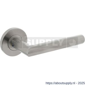 Intersteel 1012 deurkruk Jura op rozet verdekt diameter 55x8 mm met nokken EN 1906/3 RVS - S26005482 - afbeelding 1