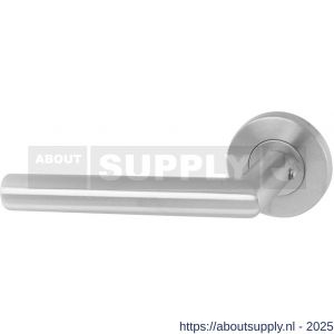 Intersteel 1012 deurkruk gatdeel links Jura op rozet verdekt diameter 55x8 mm met nokken EN 1906/3 RVS - S26005484 - afbeelding 1